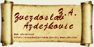 Zvezdoslav Azdejković vizit kartica